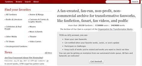 fanfic archive of our own|fan fan fiction archive website.